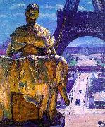 Louis Welden Hawkins The Eiffel Tower as seen from The Trocadero oil painting